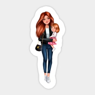 Mother with doughter Sticker